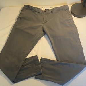 🌲 Classic J. Crew Men's Straight-Fit Chinos – Olive Green – Size 34